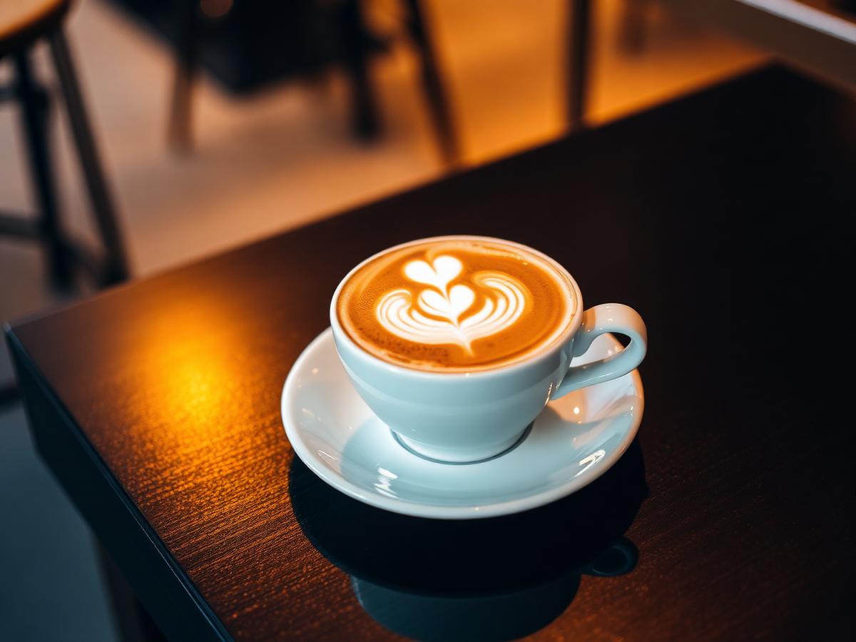 Cappuccino with latte art
